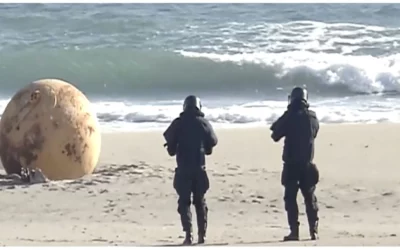 WATCH: Mysterious 1.5-Meter ‘Iron Ball’ Washes Up On Japanese Beach
